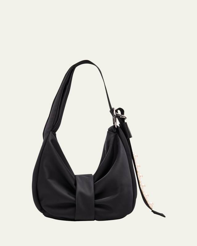 Embellished Bow Sling Shoulder Bag